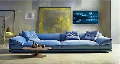 Divano moderno Bluemoon 3 posti big 300 cm 