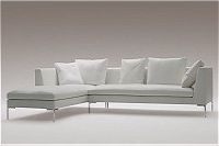 Divano design Fantasy angolare in tessuto bianco 320x180 cm