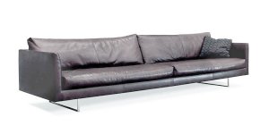 Divano 3 posti big Fashion 280 cm in pelle natural nero