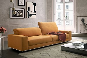 Divano in pelle Leonardo