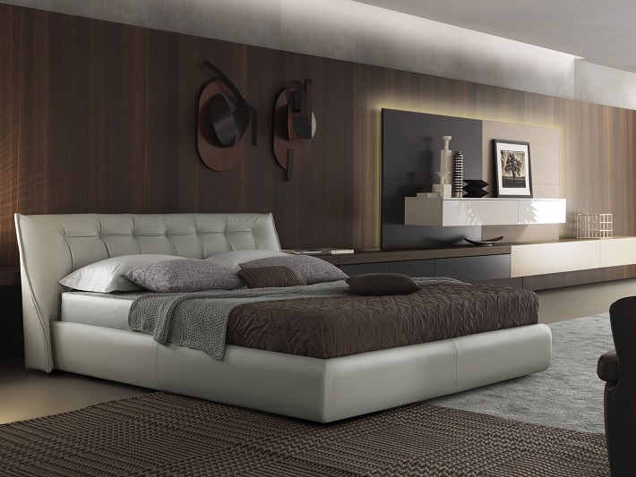 Letto in pelle design Lunatic