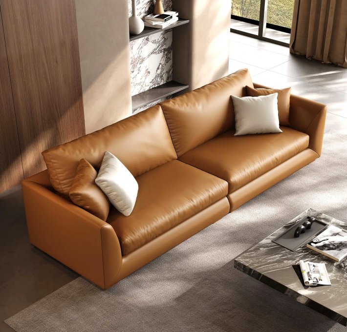 Divani in pelle Manila 3 posti 220 cm 