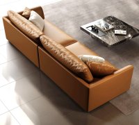 Divano in pelle Manila 3 posti lato posteriore