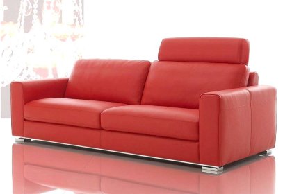 Divanoletto in pelle Notte Rosa 220 cm 