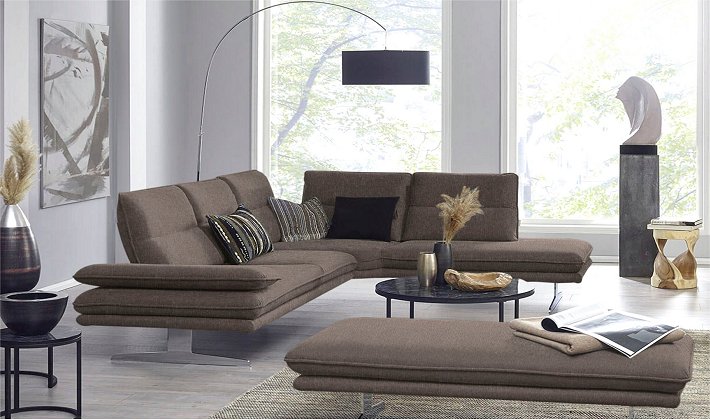 Divano angolare Prestige con spalliere spostabile