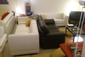 Divani pelle bianco e nero