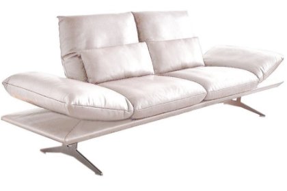 Offerta: divano design Apache 2 posti 200 cm interamente in pelle spassorata bianca