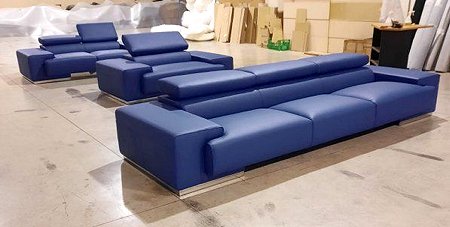 Offerta: 3 divani Lady 320 , 210  e 11070 cm colore blu elettrico 